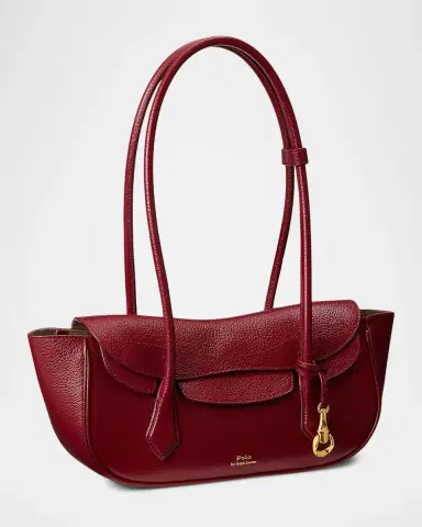 Polo Ralph Lauren Grain Leather Shoulder Bag | Thumbnail 3 Polo Ralph Lauren Grain Leather Shoulder Bag | Thumbnail 3