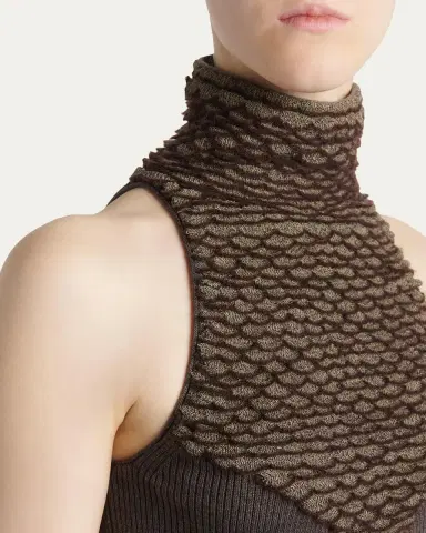 Alexander McQueen Turtleneck Scalloped Halter Top | Thumbnail 5 Alexander McQueen Turtleneck Scalloped Halter Top | Thumbnail 5