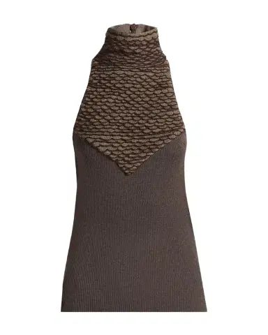 Alexander McQueen Turtleneck Scalloped Halter Top | Thumbnail 1 Alexander McQueen Turtleneck Scalloped Halter Top | Thumbnail 1
