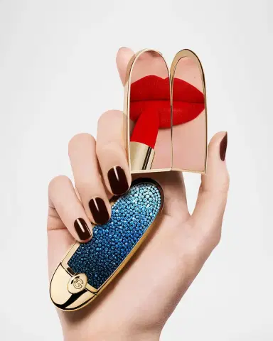 Guerlain Limited Edition L 'Heure Bleue Rouge G Customizable Lipstick Case, Bleu Reverie | Thumbnail 4 Guerlain Limited Edition L 'Heure Bleue Rouge G Customizable Lipstick Case, Bleu Reverie | Thumbnail 4