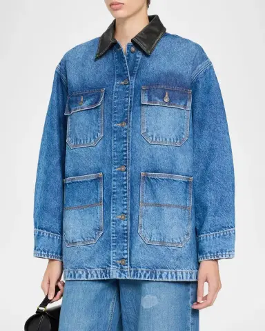 Simkhai Larz Denim Chore Jacket | Thumbnail 4 Simkhai Larz Denim Chore Jacket | Thumbnail 4