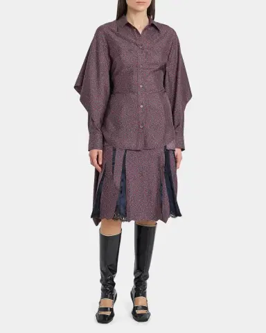 Maison Margiela Micro-Paisley Drawstring Shirt | Thumbnail 2 Maison Margiela Micro-Paisley Drawstring Shirt | Thumbnail 2