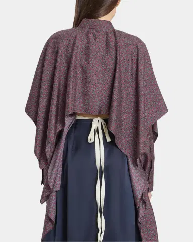 Maison Margiela Micro-Paisley Drawstring Shirt | Thumbnail 3 Maison Margiela Micro-Paisley Drawstring Shirt | Thumbnail 3
