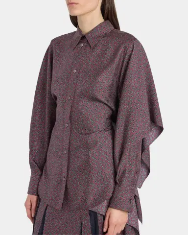 Maison Margiela Micro-Paisley Drawstring Shirt | Thumbnail 5 Maison Margiela Micro-Paisley Drawstring Shirt | Thumbnail 5