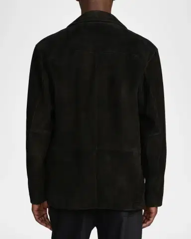 Frame Men's Suede Single-Breasted Blazer | Thumbnail 3 Frame Men's Suede Single-Breasted Blazer | Thumbnail 3