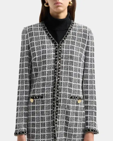 Misook Grid-Check Jacket | Thumbnail 4 Misook Grid-Check Jacket | Thumbnail 4