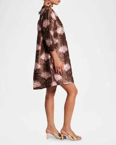 Frances Valentine Diplomat Floral-Print Mini Shift Dress | Thumbnail 4 Frances Valentine Diplomat Floral-Print Mini Shift Dress | Thumbnail 4