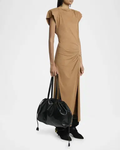 Isabel Marant Silven East-West Drawstring Leather Shoulder Bag | Thumbnail 5 Isabel Marant Silven East-West Drawstring Leather Shoulder Bag | Thumbnail 5