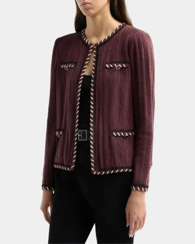Misook Cable-Knit Jacket | Thumbnail 4 Misook Cable-Knit Jacket | Thumbnail 4