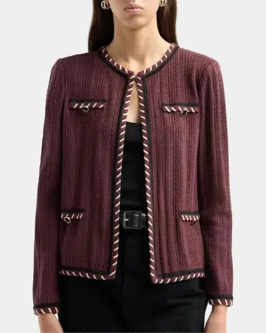 Misook Cable-Knit Jacket | Thumbnail 5 Misook Cable-Knit Jacket | Thumbnail 5