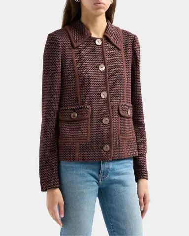Misook Graphic Textured Knit Jacket | Thumbnail 4 Misook Graphic Textured Knit Jacket | Thumbnail 4