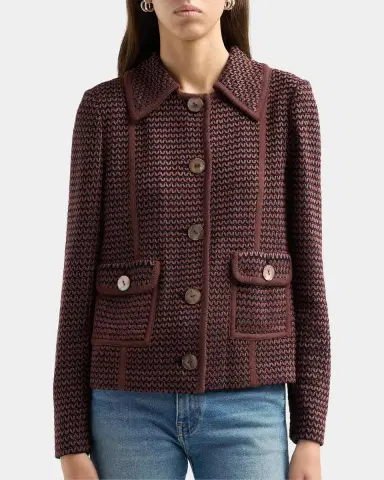 Misook Graphic Textured Knit Jacket | Thumbnail 5 Misook Graphic Textured Knit Jacket | Thumbnail 5