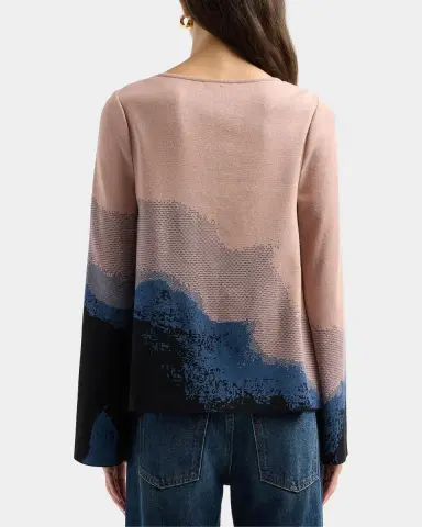 Misook Abstract Boatneck Tunic | Thumbnail 3 Misook Abstract Boatneck Tunic | Thumbnail 3