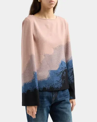 Misook Abstract Boatneck Tunic | Thumbnail 4 Misook Abstract Boatneck Tunic | Thumbnail 4