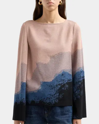Misook Abstract Boatneck Tunic | Thumbnail 5 Misook Abstract Boatneck Tunic | Thumbnail 5