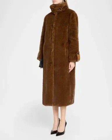 Milly Gia Faux Fur Coat | Thumbnail 4 Milly Gia Faux Fur Coat | Thumbnail 4