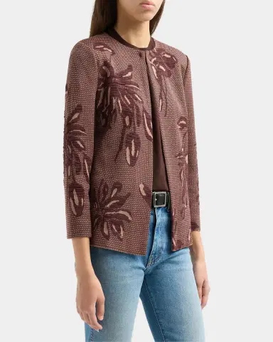 Misook Floral Jacquard Jacket | Thumbnail 4 Misook Floral Jacquard Jacket | Thumbnail 4