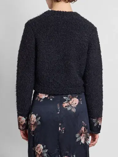 Erdem Women's Bouclé Wool-Alpaca-Blend Crewneck Cardigan | Thumbnail 3 Erdem Women's Bouclé Wool-Alpaca-Blend Crewneck Cardigan | Thumbnail 3
