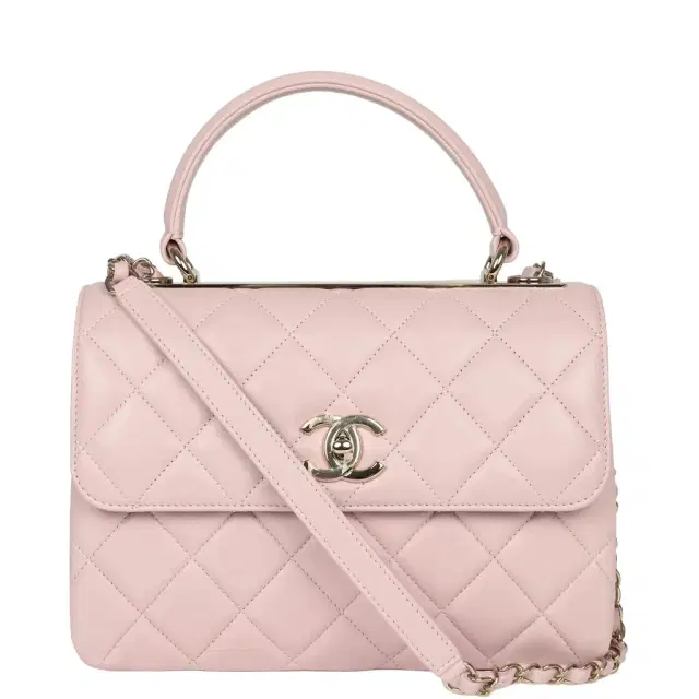 Chanel Medium Trendy CC Top Handle Flap Light Pink Lambskin Light Gold Hardware Chanel Medium Trendy CC Top Handle Flap Light Pink Lambskin Light Gold Hardware
