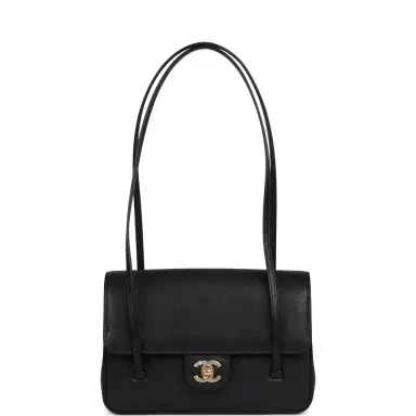 Chanel Chanel Small Preppy Coco Flap Bag Black Shiny Caviar Brushed Gold Hardware | Thumbnail 7 Chanel Chanel Small Preppy Coco Flap Bag Black Shiny Caviar Brushed Gold Hardware | Thumbnail 7
