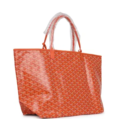 goyard Goyard Goyardine Orange Saint Louis GM Tote Bag Palladium Hardware | Thumbnail 2 goyard Goyard Goyardine Orange Saint Louis GM Tote Bag Palladium Hardware | Thumbnail 2
