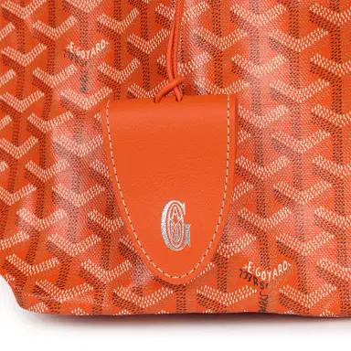 goyard Goyard Goyardine Orange Saint Louis GM Tote Bag Palladium Hardware | Thumbnail 7 goyard Goyard Goyardine Orange Saint Louis GM Tote Bag Palladium Hardware | Thumbnail 7