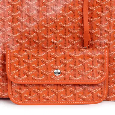 goyard Goyard Goyardine Orange Saint Louis GM Tote Bag Palladium Hardware | Thumbnail 8 goyard Goyard Goyardine Orange Saint Louis GM Tote Bag Palladium Hardware | Thumbnail 8