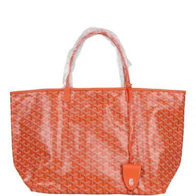 goyard Goyard Goyardine Orange Saint Louis GM Tote Bag Palladium Hardware | Thumbnail 1 goyard Goyard Goyardine Orange Saint Louis GM Tote Bag Palladium Hardware | Thumbnail 1