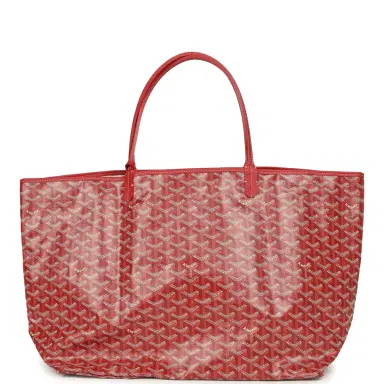 goyard Goyard Goyardine Red Saint Louis GM Tote Bag Palladium Hardware | Thumbnail 5 goyard Goyard Goyardine Red Saint Louis GM Tote Bag Palladium Hardware | Thumbnail 5