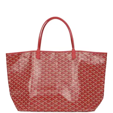 goyard Goyard Goyardine Red Saint Louis GM Tote Bag Palladium Hardware | Thumbnail 1 goyard Goyard Goyardine Red Saint Louis GM Tote Bag Palladium Hardware | Thumbnail 1