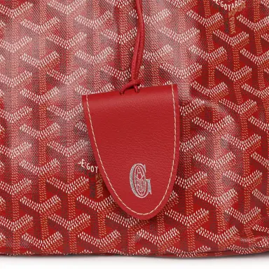 goyard Goyard Goyardine Red Saint Louis GM Tote Palladium Hardware | Thumbnail 7 goyard Goyard Goyardine Red Saint Louis GM Tote Palladium Hardware | Thumbnail 7