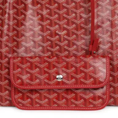 goyard Goyard Goyardine Red Saint Louis GM Tote Palladium Hardware | Thumbnail 8 goyard Goyard Goyardine Red Saint Louis GM Tote Palladium Hardware | Thumbnail 8