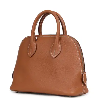 HERMÈS Hermes 1923 Bolide Mini Gold Evercolor Palladium Hardware | Thumbnail 5 HERMÈS Hermes 1923 Bolide Mini Gold Evercolor Palladium Hardware | Thumbnail 5