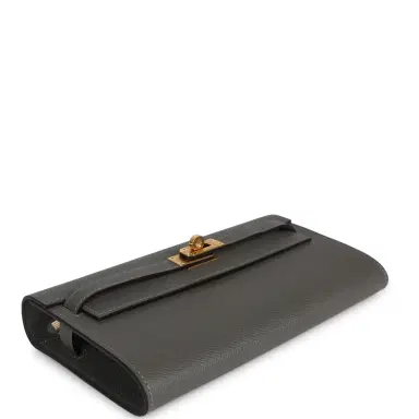 HERMÈS Hermes Kelly Wallet To Go Gris Meyer Epsom Gold Hardware | Thumbnail 3 HERMÈS Hermes Kelly Wallet To Go Gris Meyer Epsom Gold Hardware | Thumbnail 3