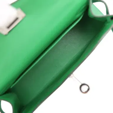 HERMÈS Pre-owned Hermes Kelly Sellier 20 Bambou Chevre Mysore Palladium Hardware | Thumbnail 8 HERMÈS Pre-owned Hermes Kelly Sellier 20 Bambou Chevre Mysore Palladium Hardware | Thumbnail 8