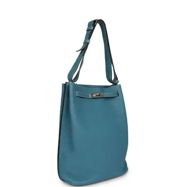 HERMÈS Pre-owned Hermes So Kelly 26 Blue Jean Clemence Palladium Hardware | Thumbnail 2 HERMÈS Pre-owned Hermes So Kelly 26 Blue Jean Clemence Palladium Hardware | Thumbnail 2