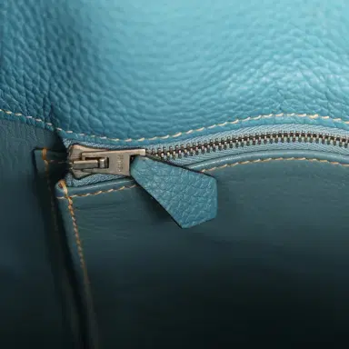 HERMÈS Pre-owned Hermes So Kelly 26 Blue Jean Clemence Palladium Hardware | Thumbnail 8 HERMÈS Pre-owned Hermes So Kelly 26 Blue Jean Clemence Palladium Hardware | Thumbnail 8