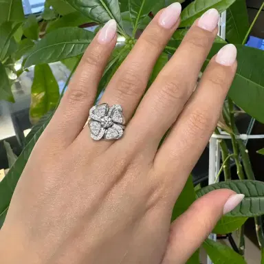 BVLGARI Bulgari Fiorever 18K White Gold Diamond Ring Sz. 7 by The Solist | Thumbnail 2 BVLGARI Bulgari Fiorever 18K White Gold Diamond Ring Sz. 7 by The Solist | Thumbnail 2