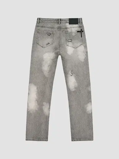 RTA Men's Curva Ultra Bleached Distressed Slim-Fit Jeans | Thumbnail 2 RTA Men's Curva Ultra Bleached Distressed Slim-Fit Jeans | Thumbnail 2
