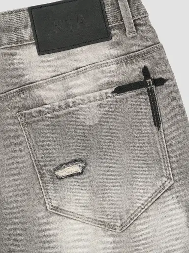 RTA Men's Curva Ultra Bleached Distressed Slim-Fit Jeans | Thumbnail 3 RTA Men's Curva Ultra Bleached Distressed Slim-Fit Jeans | Thumbnail 3