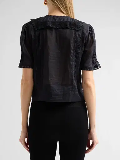 Johnny Was Women's Kayti Cotton Pintuck Blouse | Thumbnail 3 Johnny Was Women's Kayti Cotton Pintuck Blouse | Thumbnail 3