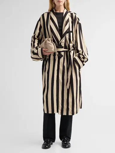 R13 Women's Striped Oversized Robe | Thumbnail 2 R13 Women's Striped Oversized Robe | Thumbnail 2