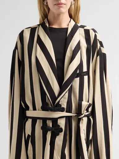 R13 Women's Striped Oversized Robe | Thumbnail 5 R13 Women's Striped Oversized Robe | Thumbnail 5