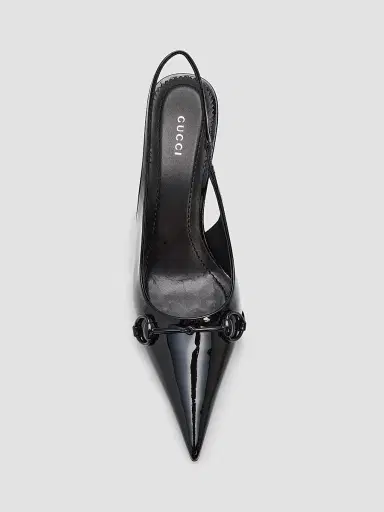 Gucci Women's Donna 80MM Patent Leather Slingback Pumps | Thumbnail 6 Gucci Women's Donna 80MM Patent Leather Slingback Pumps | Thumbnail 6