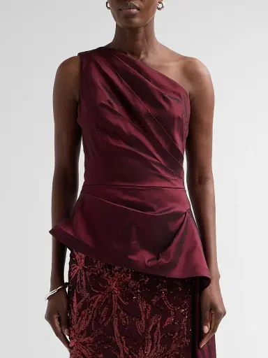 Teri Jon by Rickie Freeman Women's Taffeta Sequined Sculpted Gown | Thumbnail 5 Teri Jon by Rickie Freeman Women's Taffeta Sequined Sculpted Gown | Thumbnail 5