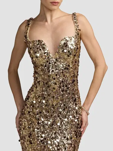 Mac Duggal Women's Sequined Mermaid Gown | Thumbnail 4 Mac Duggal Women's Sequined Mermaid Gown | Thumbnail 4