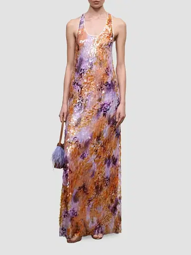 Staud Women's Juanita Sequin Racerback Maxi Dress | Thumbnail 2 Staud Women's Juanita Sequin Racerback Maxi Dress | Thumbnail 2