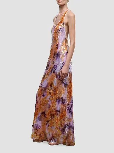 Staud Women's Juanita Sequin Racerback Maxi Dress | Thumbnail 6 Staud Women's Juanita Sequin Racerback Maxi Dress | Thumbnail 6