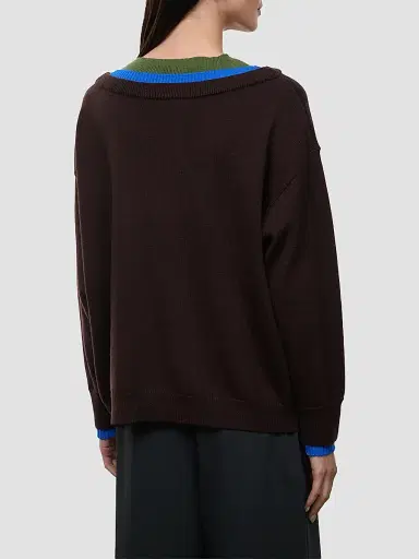 Staud Women's Norman Merino-Wool V-Neck Sweater | Thumbnail 3 Staud Women's Norman Merino-Wool V-Neck Sweater | Thumbnail 3