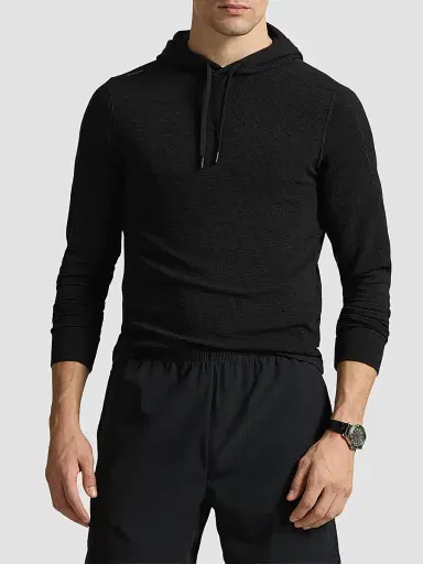 Polo Ralph Lauren Men's RLX Waffle-Knit Hoodie | Thumbnail 4 Polo Ralph Lauren Men's RLX Waffle-Knit Hoodie | Thumbnail 4